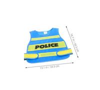 Toyvian 4pcs Police Vest for Pretend Play Career Cosplay Outfit Machine Washable Police Officer Costume for Halloween School Performances Role Playing Parties