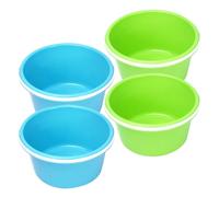 Toyvian 4pcs Portable Beach Buckets with Ergonomic Handles Non-slip Sand Pails for Outdoor Sandcastle Building and Storage Lightweight Colorful Sand for Summer Fun