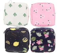 Toyvian 4pcs Portable Pouch Oxford Cloth Sanitary Napkin Storage Bag with Large Capacity Multipurpose Design, Practical Nursing Pad Holder for Women’s Period Essentials and Everyday Use