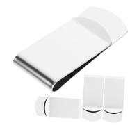 Toyvian 4pcs Portable Stainless Steel Money Clips, Small Lightweight Metal Cash and Bill Holders, Professional Office and Outdoor Use Wallet Accessories