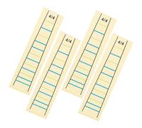 Toyvian 4pcs Practical Violin Learning Fingerboard Stickers Fretboard Note Scale Stickers for Violin Beginners