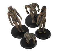 Toyvian 4pcs Primitive Human Evolution Models for Classroom and Home Education Detailed Plastic Figures of Early Humans and Gorillas Interactive Desk Tabletop Decor for History Learning
