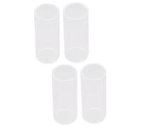 Toyvian 4pcs Professional Guitar Slide Kit Glass Bottleneck Slides Fretboard Protector for Guitar Lovers