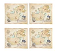 Toyvian 4pcs Props Small Pirate Map Educational for Indoor Family Play Enhancing Creativity and Skills