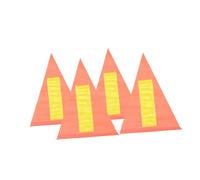 Toyvian 4Pcs Reflective PVC Bike Safety Flags 21X30X30Cm Triangle Warning Flags with 6Mm Pole Mount High Visibility for Outdoor Cycling and Scooter Use