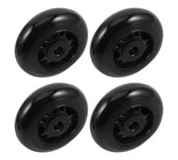 Toyvian 4pcs Replaceable Gym Roller Wheels for Fitness Machines and Treadmills, Black Pp Material 8mm Hole, Easy Replacement and Improved Maneuverability for Gyms and Studios