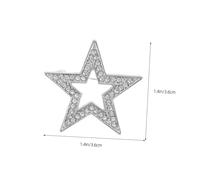 Toyvian 4pcs Rhinestone Star Brooch Pin Elegant Zinc Alloy Five-pointed Star Jewelry for Women Versatile Lapel Pins for Wedding Party Shawl Suit Backpack Decoration