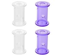 Toyvian 4pcs Rolling Treat Dispenser Interactive Slow Feeder for Bearded Dragon and Tortoise, Plastic and Metal Material, Convenient Design for Reptile Enrichment and Feeding