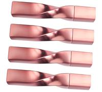 Toyvian 4pcs Rose Gold 15ml Empty Mascara Tubes Spiral Lash Brush Wands Refillable Eyelash Mascara Containers for Travel Makeup Application