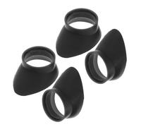 Toyvian 4pcs Rubber Eyepiece Cover for Microscope and Telescope with Light Interference Block and Comfortable Fit, Black Lens Guard Suitable for Astronomy and Lab Use