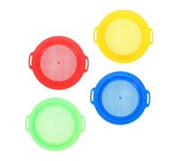 Toyvian 4pcs Sand Sifter Plastic Mesh Sieves for Beach and Garden Play Efficient Sand Strainer for Digging Finding Treasure Shells and Rocks Outdoor Water