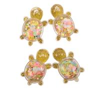 Toyvian 4pcs Sea Turtle Figurines Colorful Ocean Animal Party Favor for Under the Sea Shower Sensory Play for Creative Decoration for Home and Office