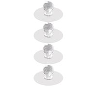 Toyvian 4pcs Self-Adhesive Cabinet Handles for Dressers and Wardrobes, Acrylic Pull Handle with Elegant Design, Easy Installation Without Drilling, Suitable for Living Room and Office