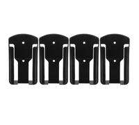 Toyvian 4pcs Self-adhesive Small Black Remote Control Holder Wall Mount Set for Air Conditioner Controller Storage Organizer Rack, Non-drill Bedroom Wall Bracket for Media and Remote