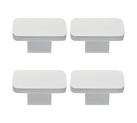 Toyvian 4pcs Silver Aluminum Cabinet Knobs Square Shape Simple Drawer Pulls for Cabinets and Bookcases in European Style, Modern Hardware for Home and Office Furniture