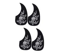 Toyvian 4pcs Silver Guitar Pickguard Sticker for Acoustic Guitar Easy to Install Scratch-resistant Guard for Enhanced