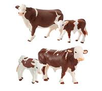 Toyvian 4PCS Simulation Cow Model for Educational Plaything Realistic Farm Animal Figures for Learning and Developmental Skills Safe and Material