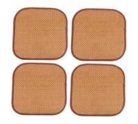 Toyvian 4Pcs Small Pet Cooling Mat Natural Grass Bedding Pads for Bunny Guinea Pig Hamster Rat Soft Woven Cooling Mats for Summer