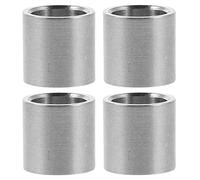 Toyvian 4pcs Snooker Pool Cue Ferrules - Stainless Steel Snooker Cue Tips Replacement Kit Billiard Ferrules For Stability In Pool Games