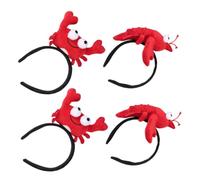 Toyvian 4pcs Soft Lobster Crab Headbands for Women Comfortable Party Hair Accessories Cosplay Costume Halloween Dress-up