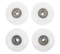 Toyvian 4pcs Soft PU Skateboard Wheels for Street Skating DIY Replacement Cruiser Wheels with Bearings for Tricks and Park Rides White