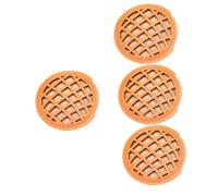 Toyvian 4pcs Sound Reducing Tool for Acoustic Guitar Wooden Soundhole Cover Hand-polished