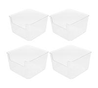 Toyvian 4pcs Square Hamster Bath Tub Plastic Small Animal Sand Bath Box for Hamster Guinea Pig Hedgehog Bathroom