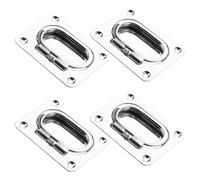 Toyvian 4pcs Stainless Steel 304 Spring-loaded Recessed Boat Deck Hatch Handles Yacht Cabin Pulls Marine Floor Hatch Latches for Sailing Hardware Accessories