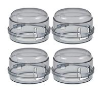 Toyvian 4pcs Stove Knob Covers Gas Stove Knob Protector Plastic Safety Lock Prevent Children Turning Oven Controls Kitchen Child Safety
