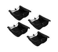 Toyvian 4pcs Stroller Bottom Basket Oxford Storage Bag Pushchair Shopping Organizer Underseat Mesh Cargo Net Stroller Storage Attachment