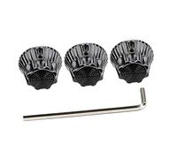 Toyvian 4pcs Sunflower Metal Knob Guitar Knobs Allen Key Set for Electric Guitars for Volume and Tone