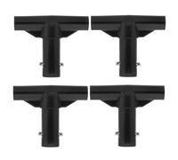 Toyvian 4pcs Trampoline Pole Caps: T Tube Replacement - Enclosure Pole End Caps - T-Shaped Pipe Sleeve Cover for Repair - Trampoline Parts & Accessories