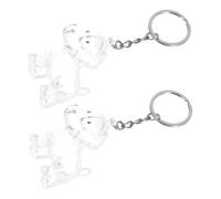 Toyvian 4pcs Transparent Dog Hair Memorial Box Keychain Pet Hair Collector Pendant for Emotional Keepsake Portable Souvenir Container to Cherish Beloved Dogs