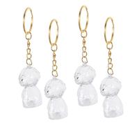 Toyvian 4pcs Transparent Dog Hair Memorial Keychain Pendant Pet Hair Keepsake Capsule with Sealed Compact Design Lightweight Portable Ornament for Pet Owners to Preserve Precious Memories