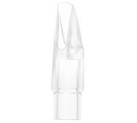Toyvian 4pcs Transparent Soprano Saxophone Flute Head Durable Mouthpiece Flat High Sax Smooth Edges Professional Replacement Part for Musicians