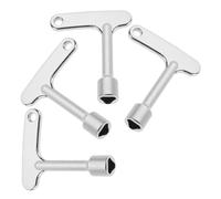 Toyvian 4pcs Triangle Trash Can Keys Zinc Alloy Utility Bin Lock for Outdoor Garbage Bins Electrical Cabinets Water Hydrants and Panel Boxes Portable Multifunctional Lock Access for