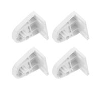 Toyvian 4pcs Triangular Roller Shade Mounting Brackets PVC Double Roller Blind Support Clips Window Blind Hardware for Home and Office Curtain Track Installation
