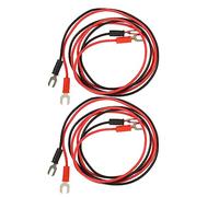 Toyvian 4pcs U-shaped Dual-head Phonograph Test Leads Set, Copper Turntable Record Player Connection Wires with Pvc Insulation, Grounding Earth Cables for Vinyl Players