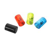 Toyvian 4pcs Ukulele Plastic Finger Sand Shakers Set Colored Percussion Rhythm Egg Shaker Accessories for Guitar Mandolin Banjo Music Instruments