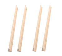 Toyvian 4pcs Unfinished Wooden Domino Trays Space Saving Holders for Mexican Train Mahjong Board Games Versatile Tile Racks for Adults