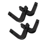 Toyvian 4pcs Wall Mounted Barbell Hanger Rack Heavy Duty PP Material Barbell Storage for Home Gym Garage Fitness Equipment Organizer