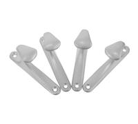 Toyvian 4pcs Wall Mounted Coat Hooks in Silver Zinc and Aluminum Alloy with Mounting Hardware, Easy Installation, Elegant Modern Design for Organisational Solution in Hallways Or Bedrooms