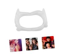 Toyvian 4pcs White Plastic Dentures Halloween Cosplay Props for Witches Zombie Dress Up Party Teeth Fake Teeth