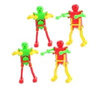 Toyvian 4pcs Wind up Dancing Robot Toys Clockwork Windup Toys, Plastic Lightweight Safe for Children, Random Color, for Boys and Girls Indoor and Outdoor Play