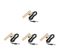 Toyvian 4pcs Wood Guitar Pickup Easy Installation No Drilling Required Enhance Sound Quality for Acoustic and Classical Guitars Wood Design