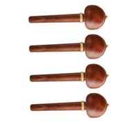 Toyvian 4pcs Wooden Cello Pegs Solid Wood Cello Shaft Handles for Musical Instruments Vintage Color Durable Design for Improved Sound Quality