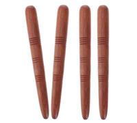 Toyvian 4pcs Wooden Massage Stick with Comfortable Handhold and Portable Design, Manual Acupoint Rod for Effective Trigger Point Therapy and Relaxation, Suitable for Yoga and Office Use