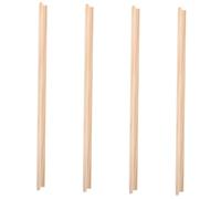 Toyvian 4Pcs Wooden Mexican Train Domino Holders Unfinished Domino Trays for Organized Play Versatile Board Game Accessories for Mahjong Tiles Long