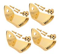 Toyvian 4sets Professional Triangle Mandolin Tailpiece Parts Metal Mandolin Bridge for String Accessory Replacement Compatible Traditional Tailpiece Setup