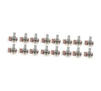 Toyvian 4sets Push Potentiometer 500k Guitar Volume Control Potentiometer Short Split Shaft 4pcs*4